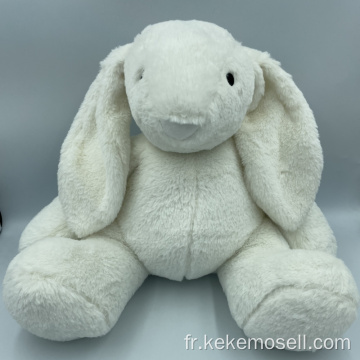 Toys de lapin en velours de corail blanc pour enfants